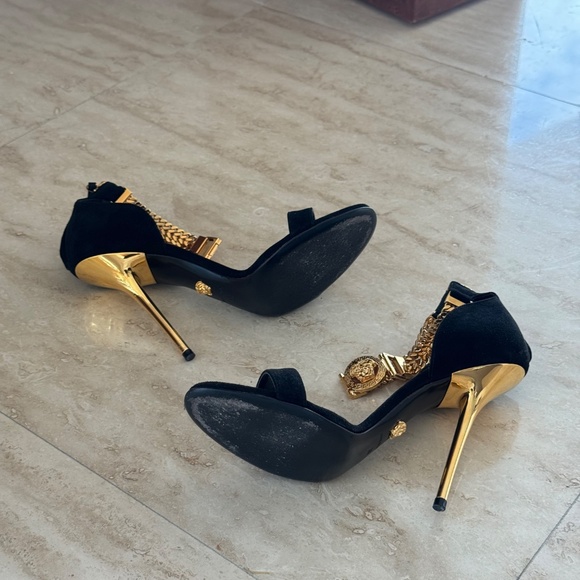 Suede leather Versace Heels - Picture 4 of 9